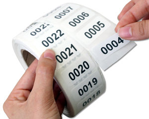Roll of sequential numbers