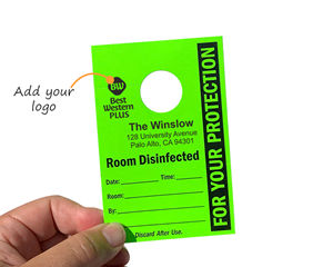 Room has been cleaned door tag