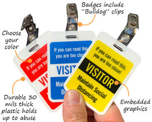 Social Distancing Badge Colors