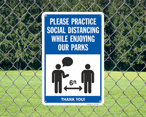 Social Distancing Signs for Parks and Playgrounds