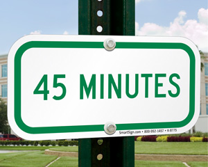 Supplemental Time Limit Parking Signs