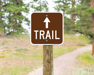 Campground Shower Directional Sign
