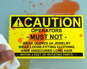 Caution Safety Weatherproof Labels