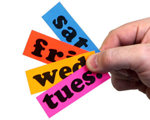 Day of the week labels