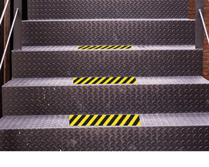 Yellow and Black Caution Strippes