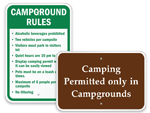 Campground Rules Signs