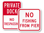 Dock and Pier Signs