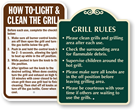Grill Rules Signs