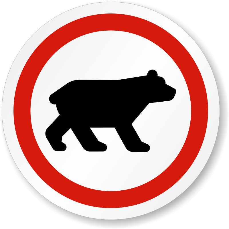 Caution Bears Signs For Campgrounds And Hiking Trails 1639
