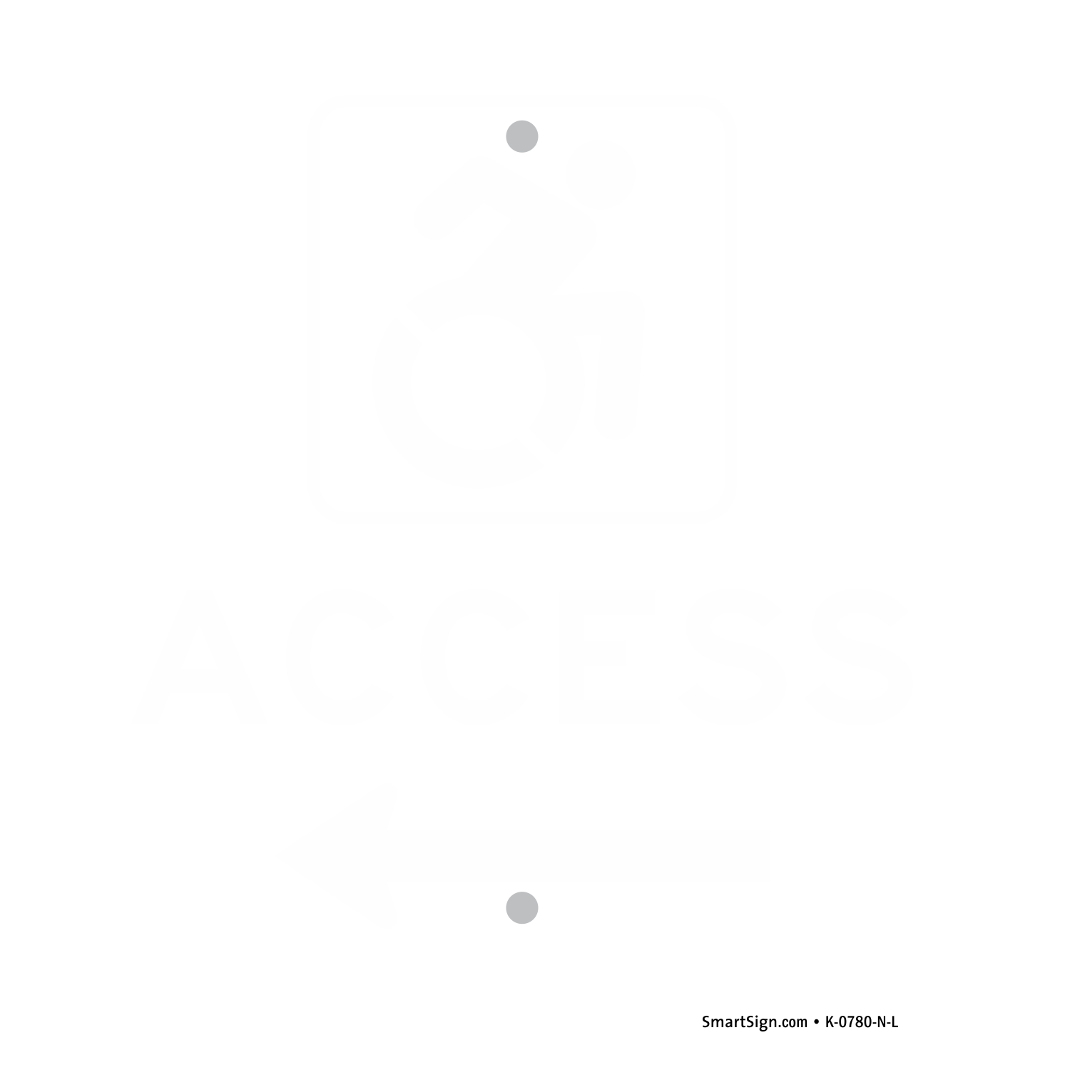 Handicap Access Directional Sign with Updated ISA Symbol