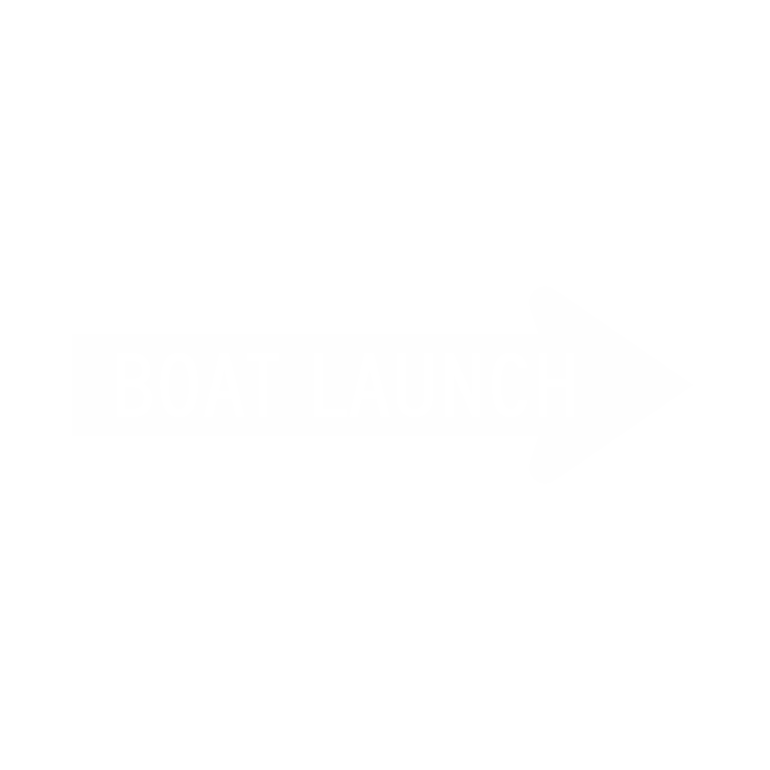 Boat Launch Directional Arrow Sign