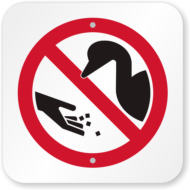 Do Not Feed Ducks Symbol Sign Premium Quality Best 
