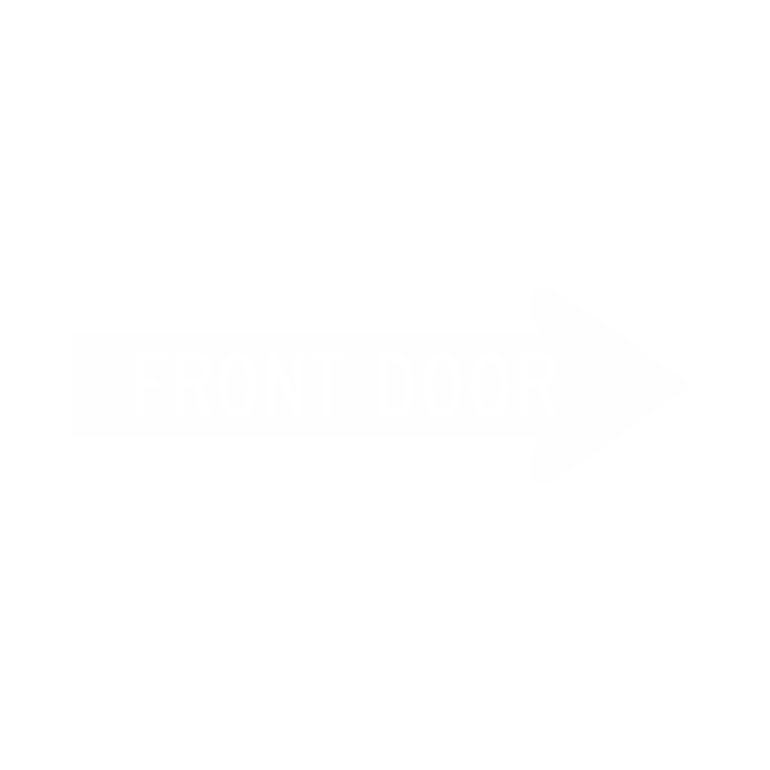 Front Door Directional Arrow Sign