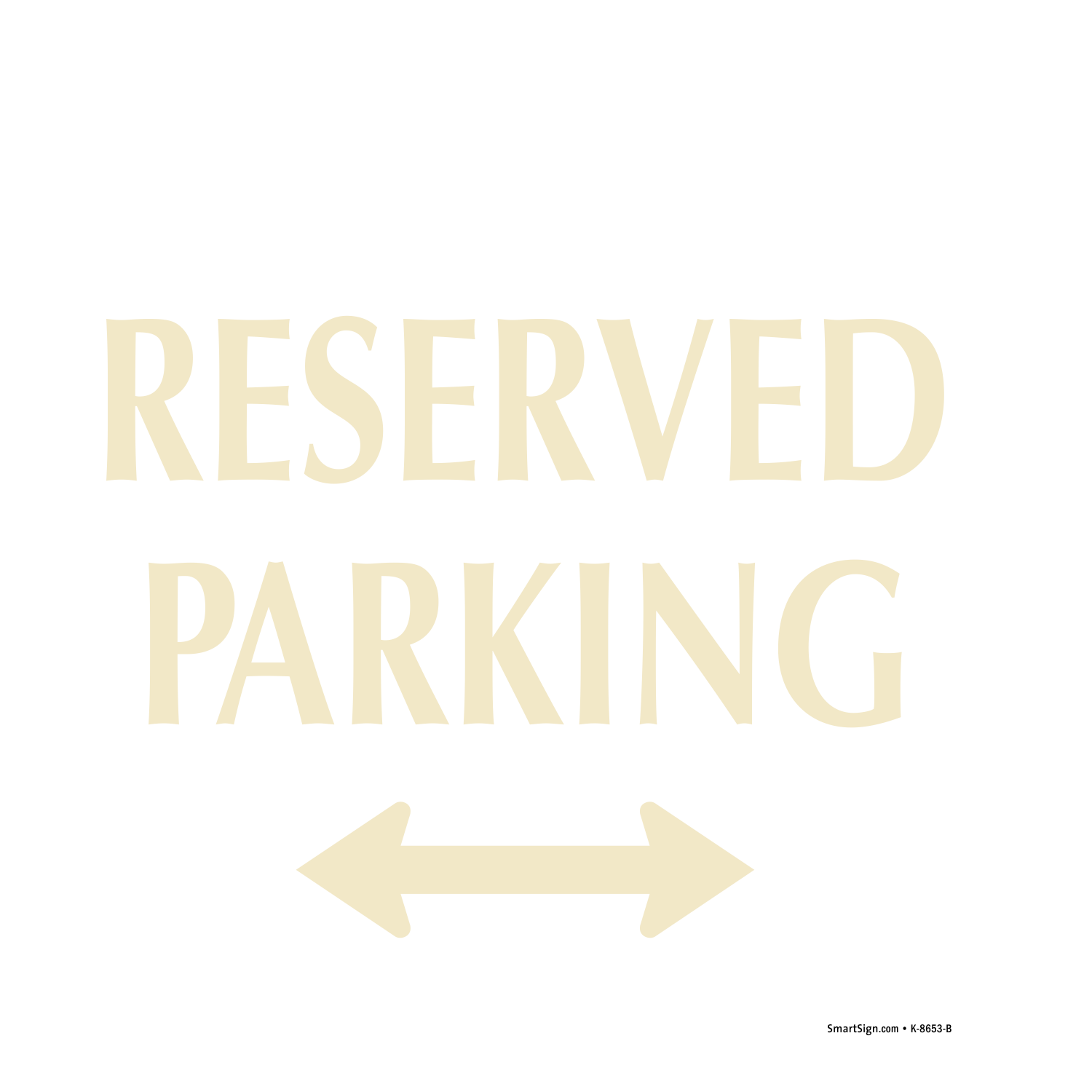 Reserved Parking Sign with Directional Arrow