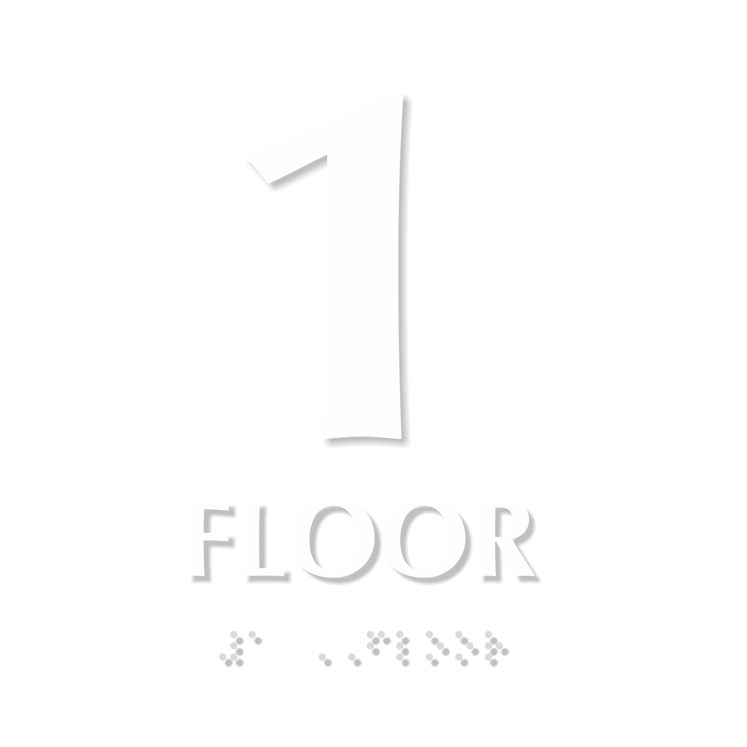 Floor Number 1 TactileTouch Braille Sign