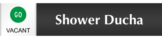 Bilingual Shower Vacant/Occupied Slider Sign