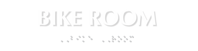 Bike Room Tactile Touch Braille Sign
