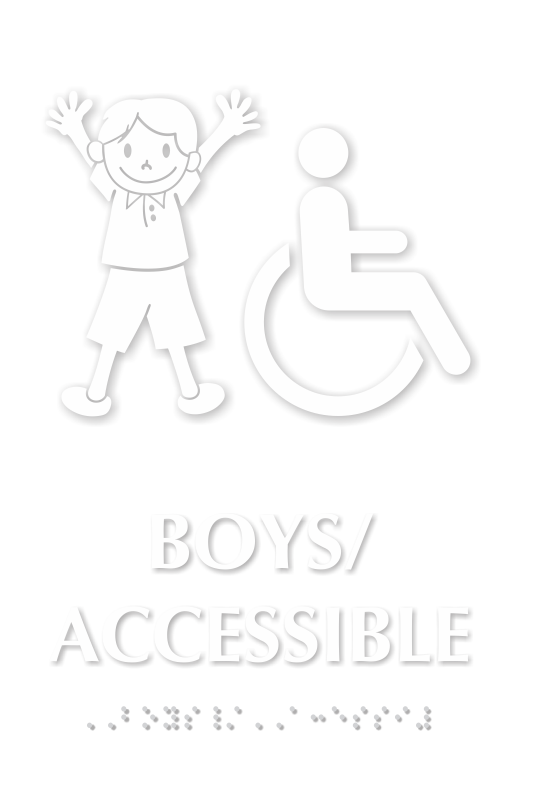 Boys Accessible Room Braille Sign