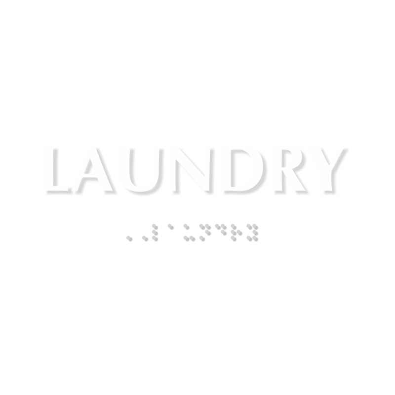 Laundry TactileTouch™ Sign with Braille