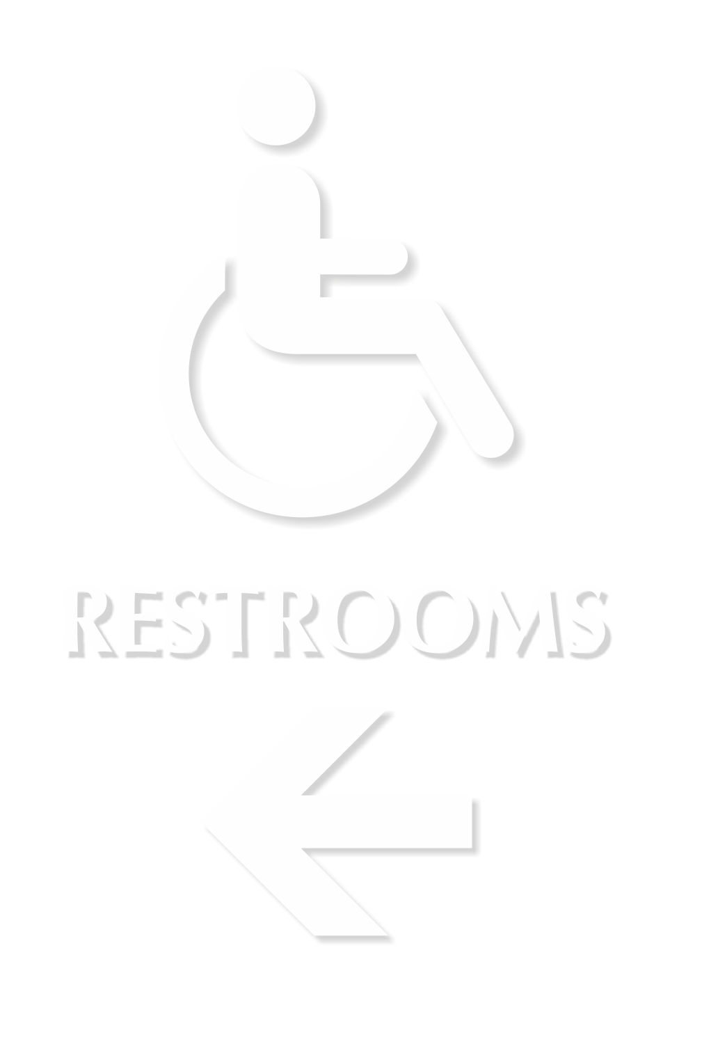 Accessible Restrooms Directional Sign