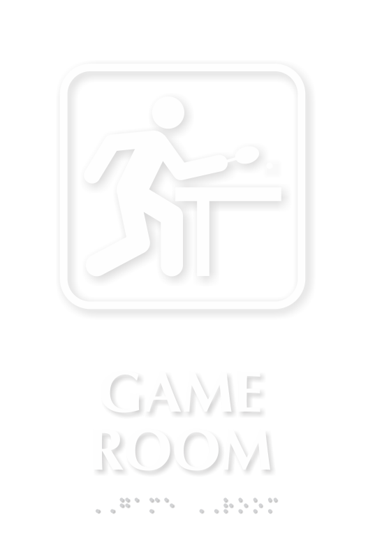 Game Room ADA Symbol TactileTouch™ Sign with Braille
