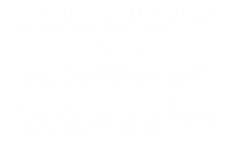 How To Light & Clean Grill Engraved Sign