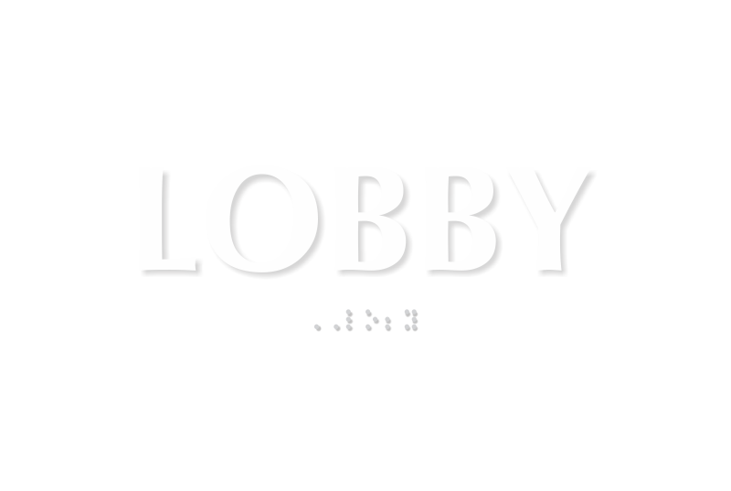 Lobby TactileTouch Braille Sign