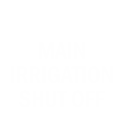 Main Irrigation Shut Off Engraved Valve Tag