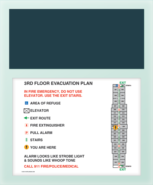 In Case Of Fire... Evac Plan Holder