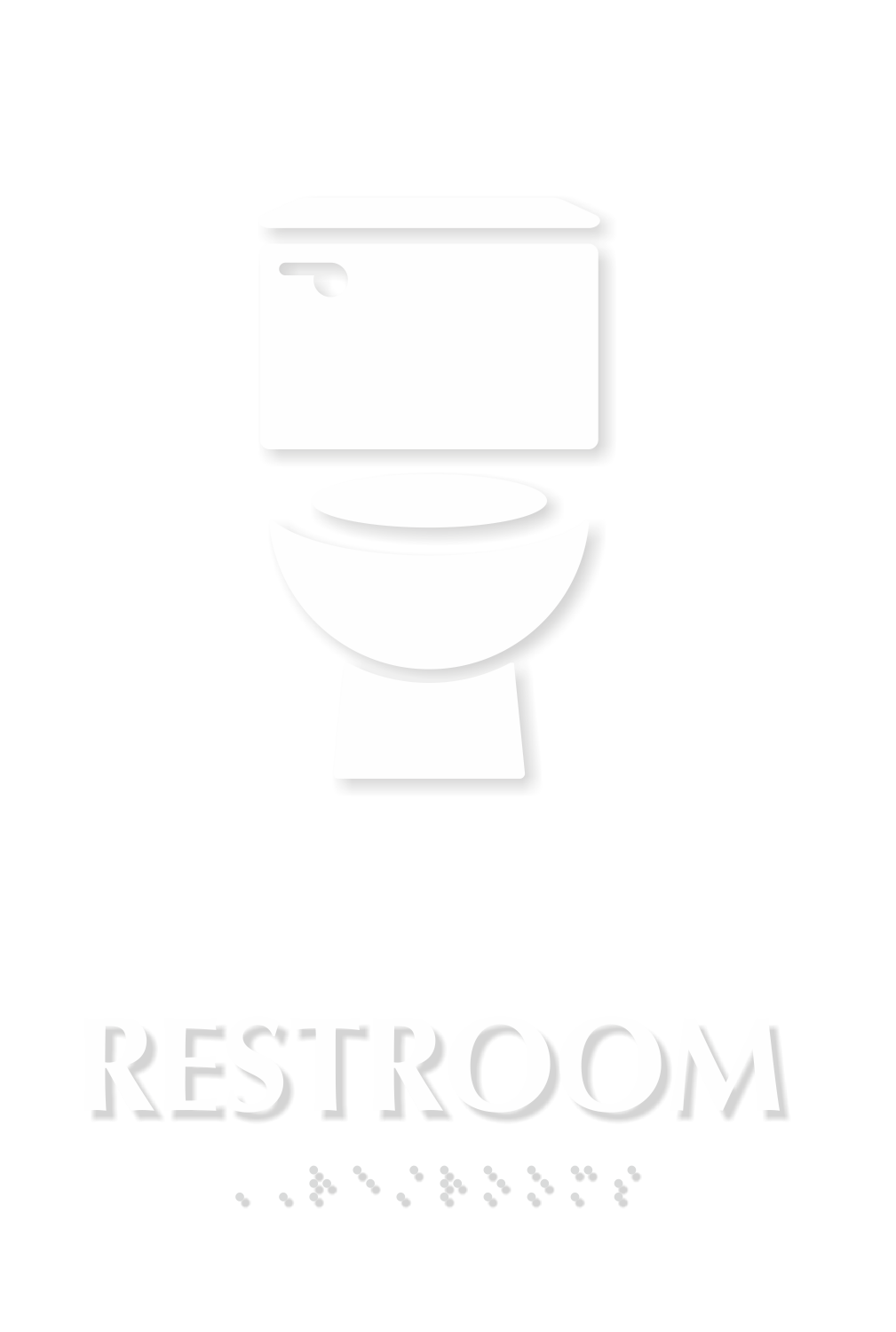 Restroom TactileTouch Braille Sign