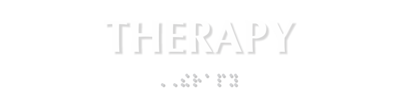 Therapy Room Sign with Braille for office