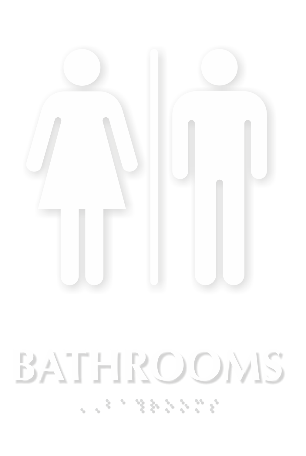 Unisex Bathrooms Sign with TactileTouch Braille