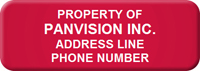 Asset Label Property of Company Name with Phone Number