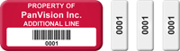Custom Colored Multipart 4 in 1 Barcode Asset Tag