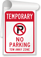 Temporary No Parking, Tow Away Zone Sign Book