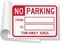 No Parking: Tow Away Area Sign Book