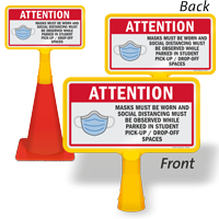 Attention Must Wear Mask ConeBoss Sign