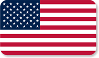 US Flag Helmet Hard Hat Stickers