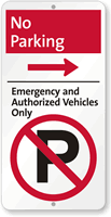 No Parking Emergency Vehicles Only Sign