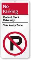 No Parking Do Not Block Driveway Sign