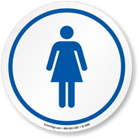 Women's Restroom ISO Circle Sign