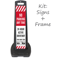 24 Hour Active Driveway Tow Zone LotBoss Portable Kit