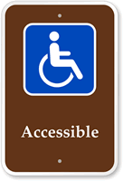 Accessible Campground Park Sign with Graphic
