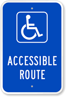 Accessible Route Handicap Parking Sign