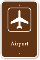 Airport - Campground, Guide & Park Sign