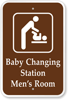 Baby Changing Station Men's Room - Campground Sign