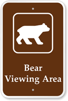 Bear Viewing Area   Campground & Park Sign