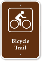 Bicycle Trail Campground Park Sign