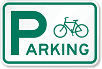 Bicycle Parking (With Graphic) Bike Sign
