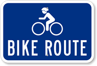 Bike Route Sign (with Symbol)